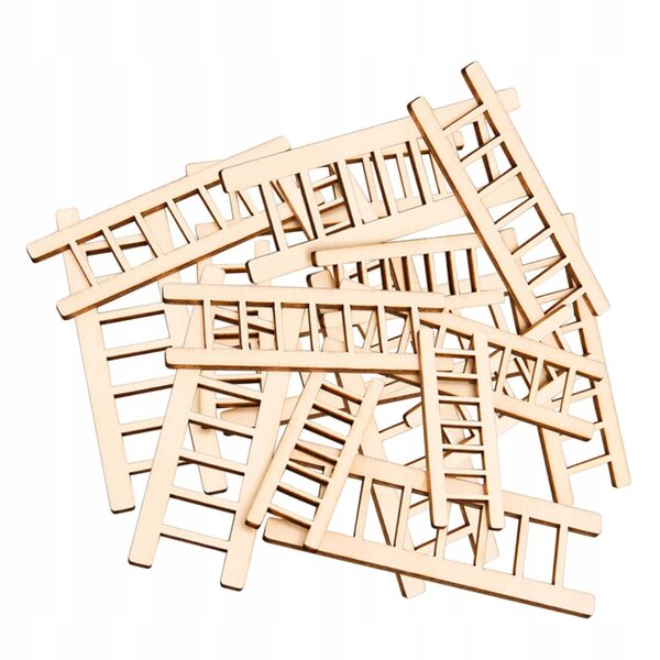 30 Miniatur-Drabine-Treppen aus Holz für Dekorationen und Feengärten