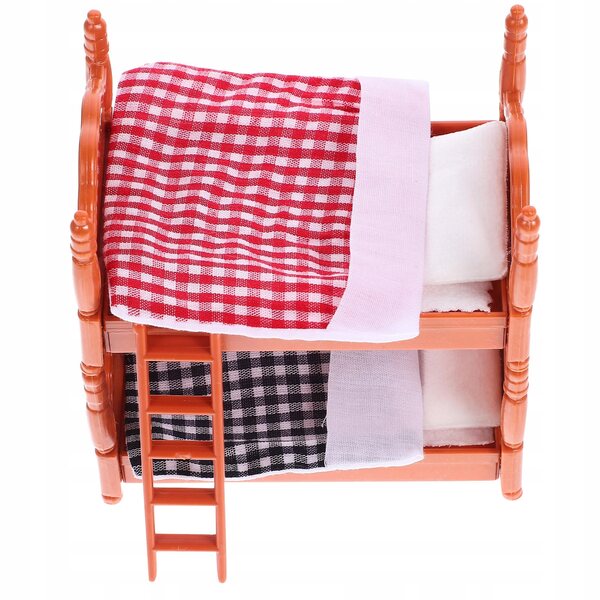 Mini letto a castello per bambole set mobili casa bambole cm 10x9,5x6