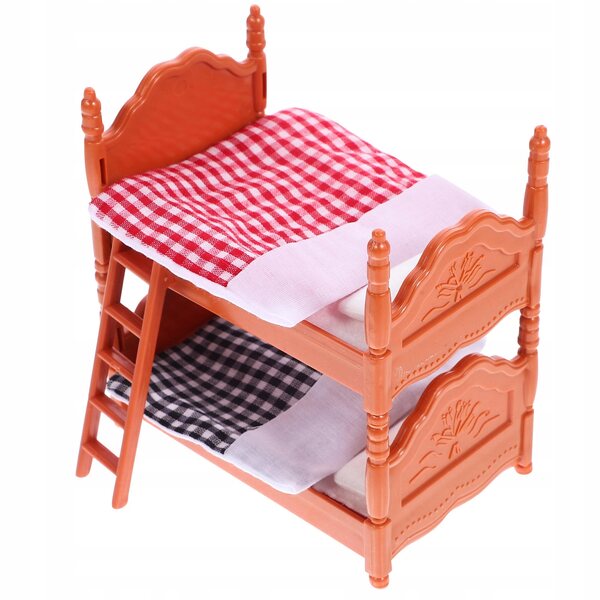 Mini letto a castello per bambole set mobili casa bambole cm 10x9,5x6