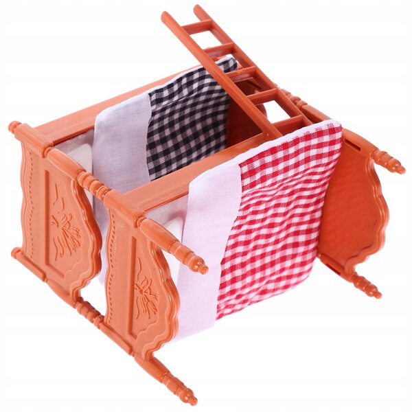Mini letto a castello per bambole set mobili casa bambole cm 10x9,5x6