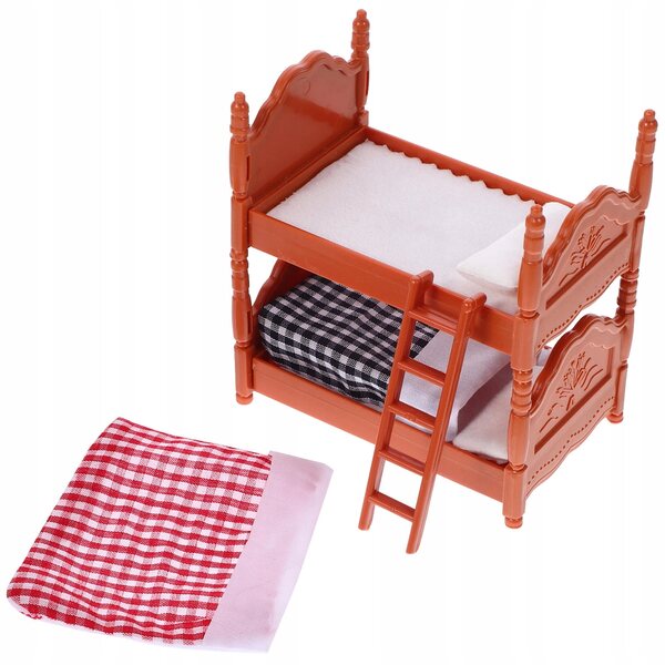 Mini letto a castello per bambole set mobili casa bambole cm 10x9,5x6