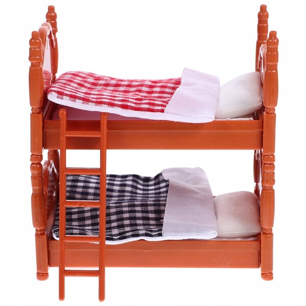 Mini letto a castello per bambole set mobili casa bambole cm 10x9,5x6
