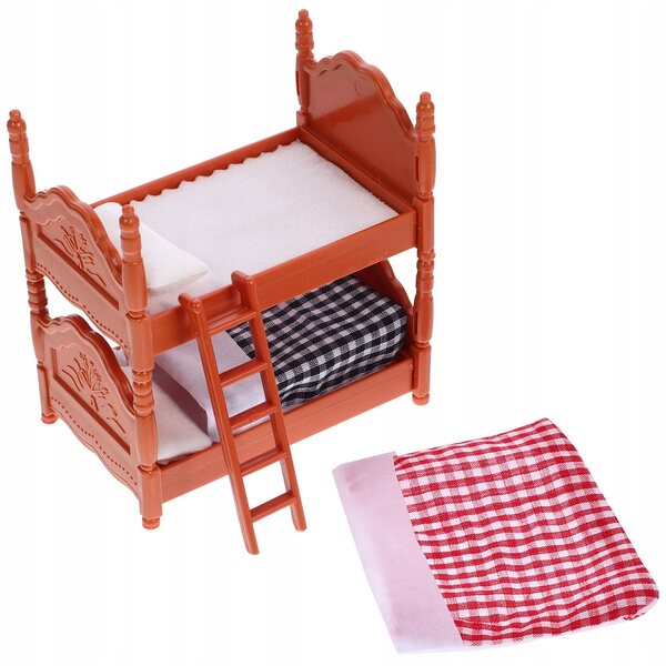 Mini letto a castello per bambole set mobili casa bambole cm 10x9,5x6