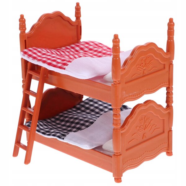 Mini letto a castello per bambole set mobili casa bambole cm 10x9,5x6