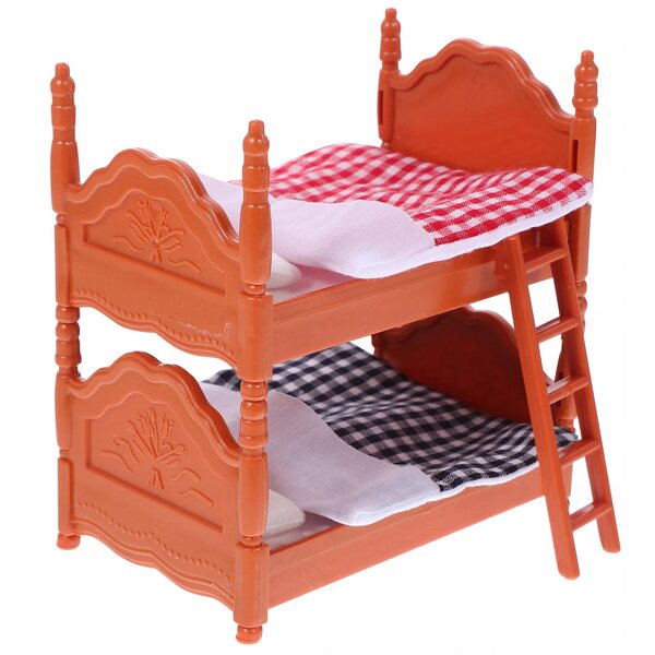 Mini letto a castello per bambole set mobili casa bambole cm 10x9,5x6