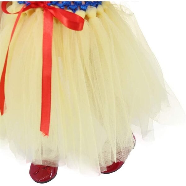 Kleid mit durchbrochenem Gazerock für 46 cm große amerikanische Puppen