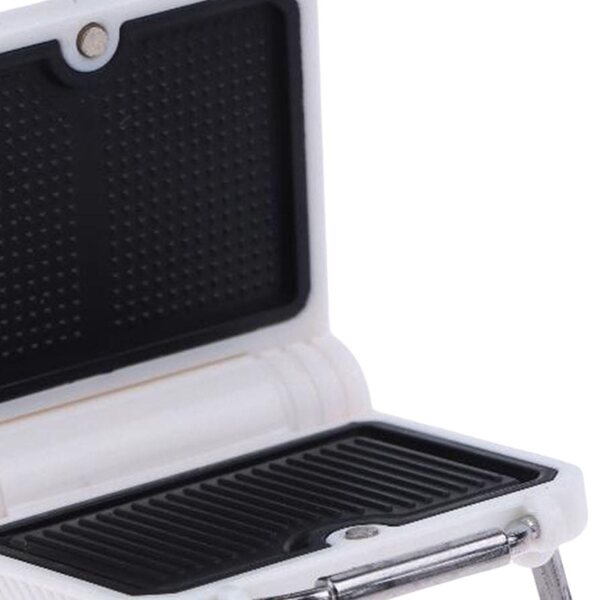 Grill giocattolo miniatura bianco per casa delle bambole, realismo e dettaglio