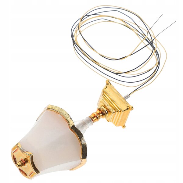 Lampa da Tavolo Rustica per Casa delle Bambole con Luci LED Miniatura