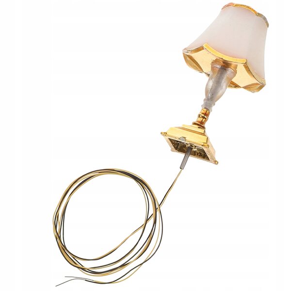 Lampa da Tavolo Rustica per Casa delle Bambole con Luci LED Miniatura