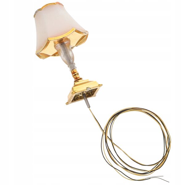 Lampa da Tavolo Rustica per Casa delle Bambole con Luci LED Miniatura