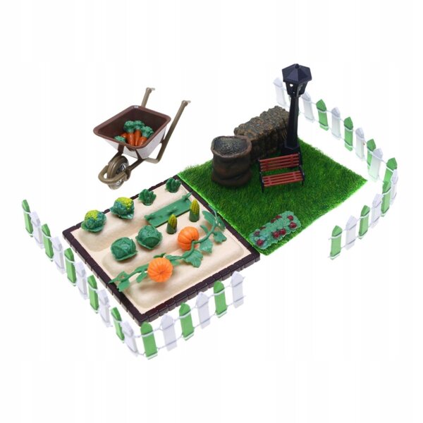 Mini-Gartenszenenmodell mit Miniaturgemüse für Puppenhaus