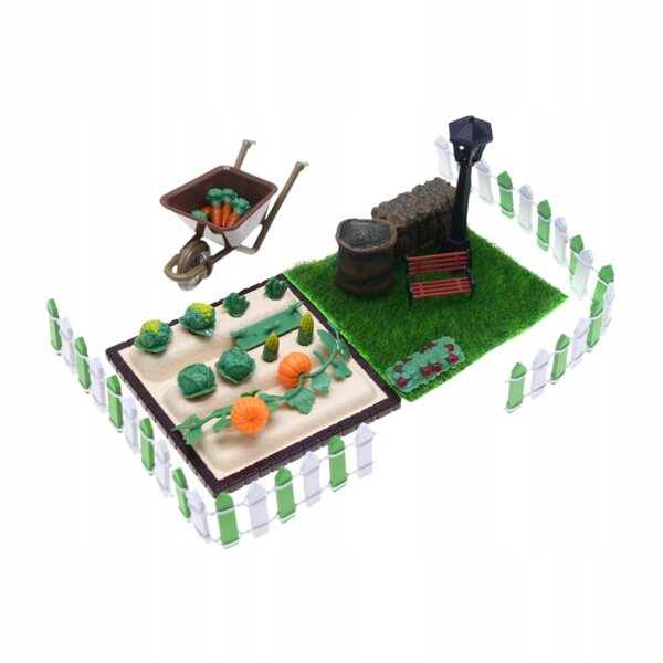 Mini-Gartenszenenmodell mit Miniaturgemüse für Puppenhaus