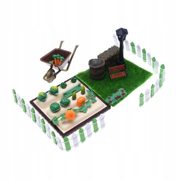 Mini-Gartenszenenmodell mit Miniaturgemüse für Puppenhaus