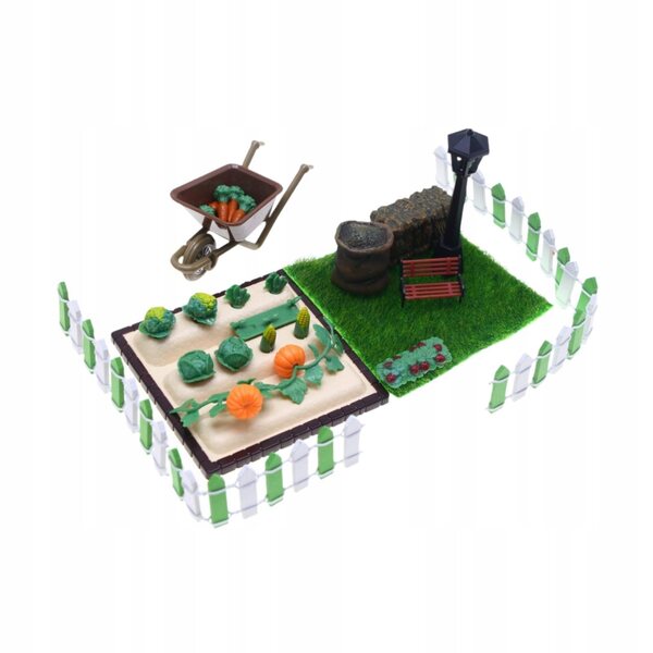 Mini-Gartenszenenmodell mit Miniaturgemüse für Puppenhaus