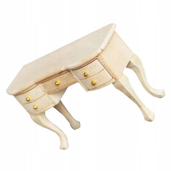Miniatura in Legno Mini Scrivania Decorativa per Casa e Gioco Bambini