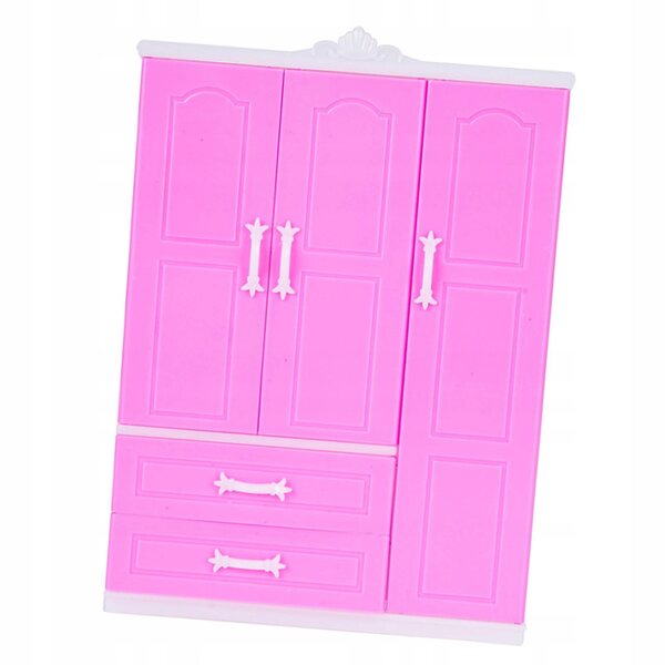 Miniarmadio per bambole in legno, organizer accessori per casa delle bambole