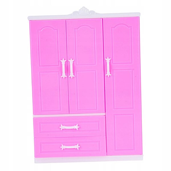 Miniarmadio per bambole in legno, organizer accessori per casa delle bambole