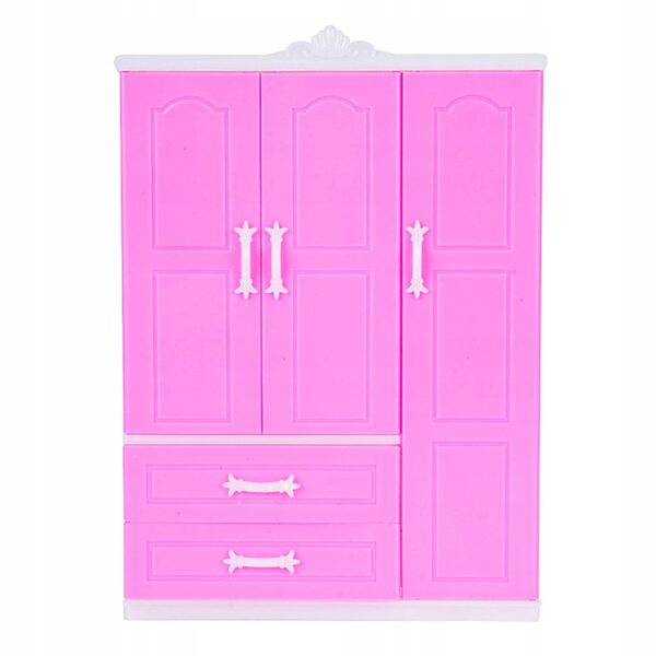 Miniarmadio per bambole in legno, organizer accessori per casa delle bambole
