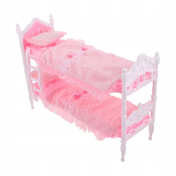 Mini letto a castello rosa per casa delle bambole - Sicuro e creativo