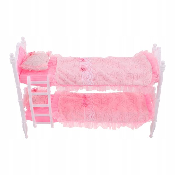 Mini letto a castello rosa per casa delle bambole - Sicuro e creativo