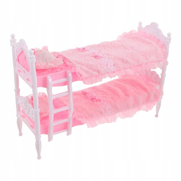Mini letto a castello rosa per casa delle bambole - Sicuro e creativo