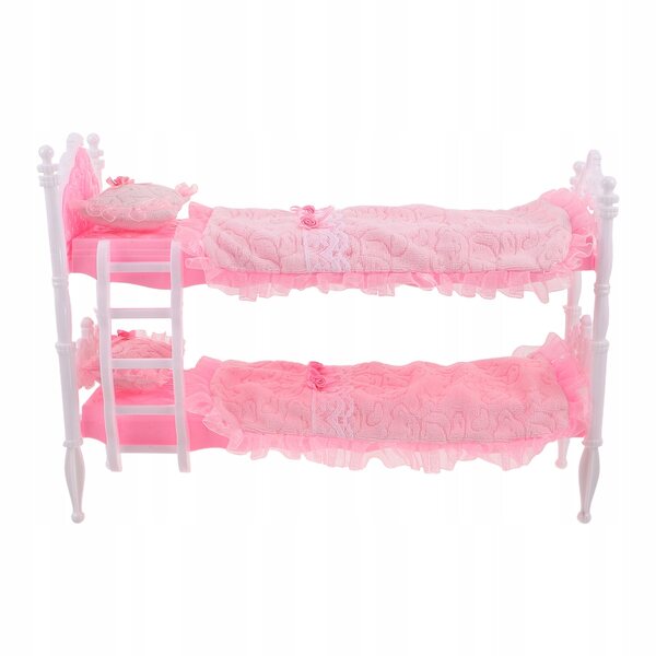 Mini letto a castello rosa per casa delle bambole - Sicuro e creativo