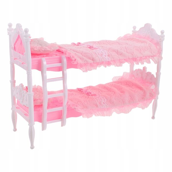 Mini letto a castello rosa per casa delle bambole - Sicuro e creativo