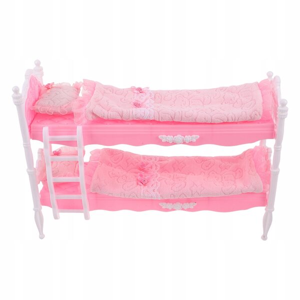 Mini letto a castello rosa per casa delle bambole - Sicuro e creativo