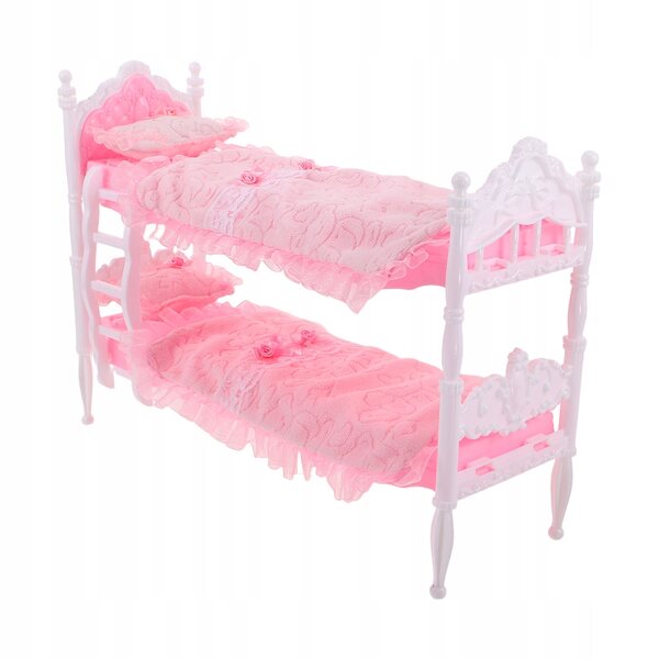 Mini letto a castello rosa per casa delle bambole - Sicuro e creativo