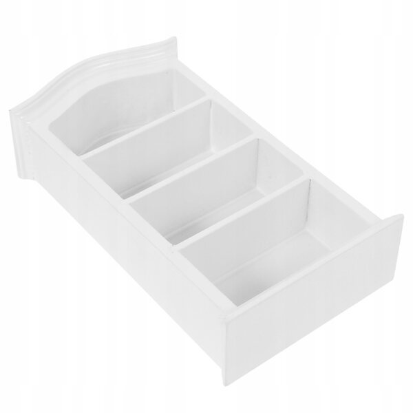 Miniatuurne valge puidust raamatukapp nukumaja jaoks 1:12