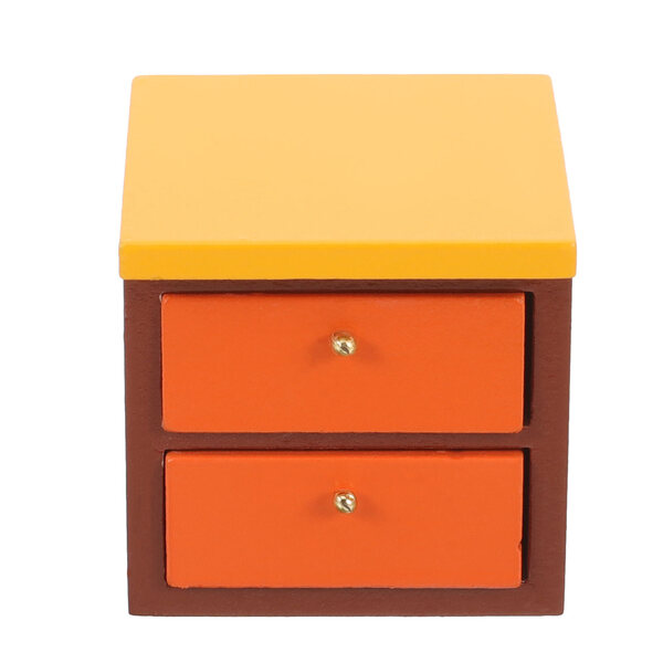 Modello Miniatura Comodino in Legno Multicolore per Bambini e Decorazioni