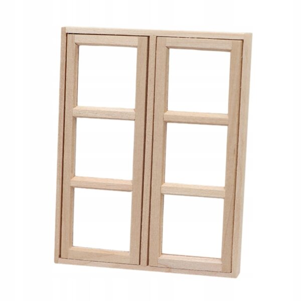 Holzfensterminiatur für Puppenhaus 1:12 – Bastelzubehör