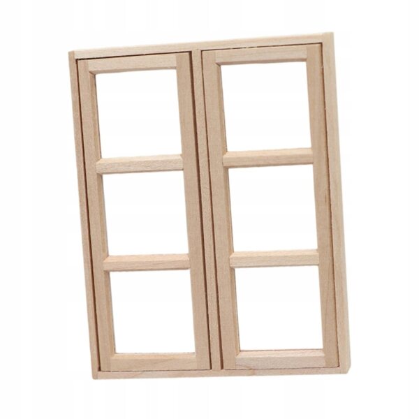 Holzfensterminiatur für Puppenhaus 1:12 – Bastelzubehör