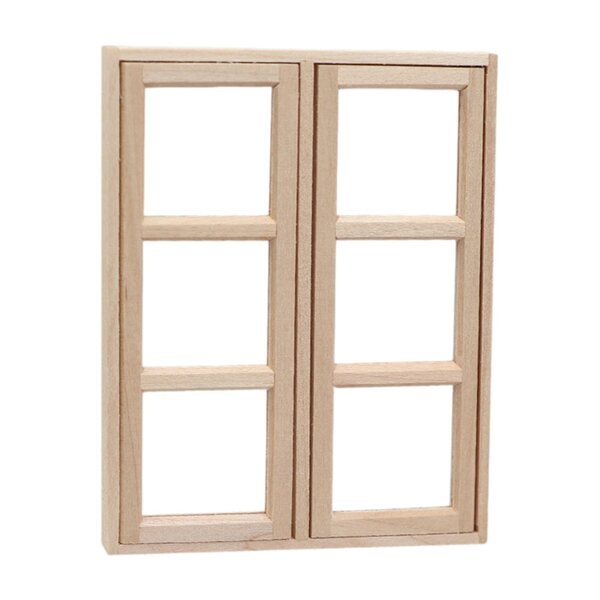 Holzfensterminiatur für Puppenhaus 1:12 – Bastelzubehör