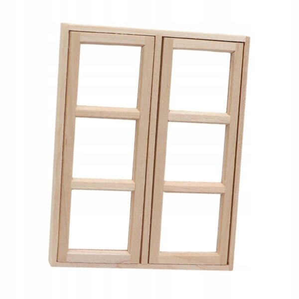 Holzfensterminiatur für Puppenhaus 1:12 – Bastelzubehör