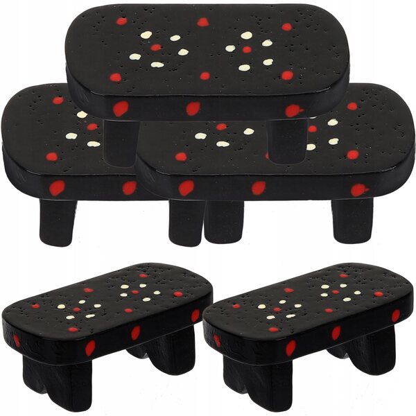 Lot de 5 mini bancs décoratifs multicolores en résine pour miniatures et jardins
