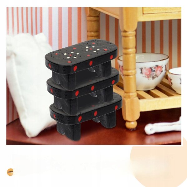 Lot de 5 mini bancs décoratifs multicolores en résine pour miniatures et jardins