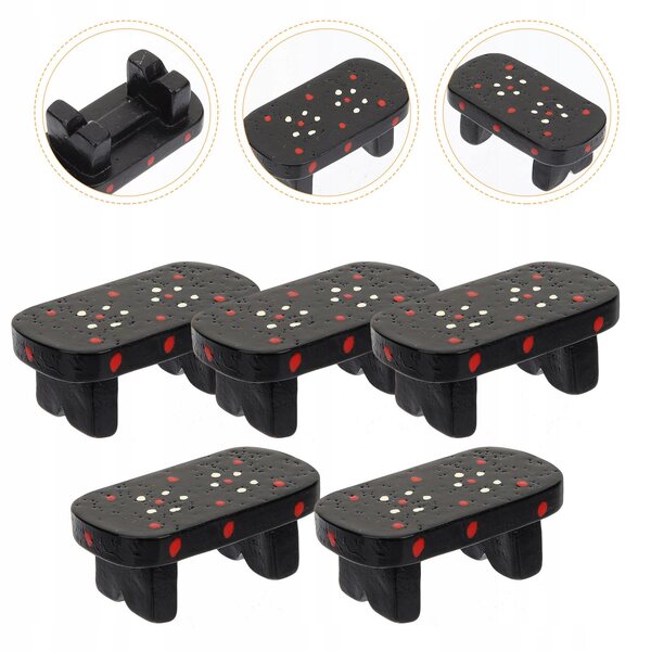Lot de 5 mini bancs décoratifs multicolores en résine pour miniatures et jardins
