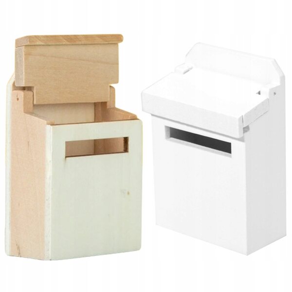 Mini casetta postale in legno per bambole 6,4x4,2 cm set da 2 decorazioni sicure