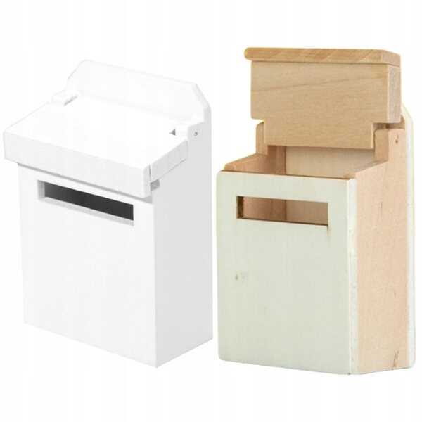 Mini casetta postale in legno per bambole 6,4x4,2 cm set da 2 decorazioni sicure