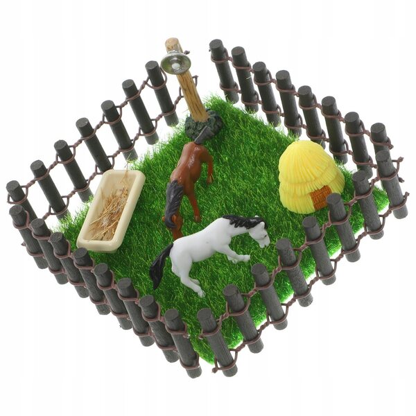 Modello Miniatura Realistico di Fattoria in Plastica per Decorazioni e Progetti DIY