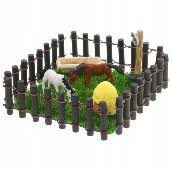 Modello Miniatura Realistico di Fattoria in Plastica per Decorazioni e Progetti DIY