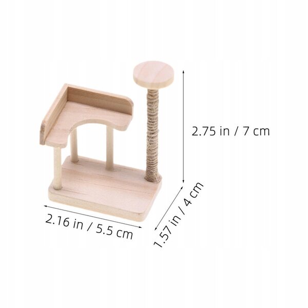 Miniatura gatti in legno per decorazioni e case di bambole 7x5,5x4 cm