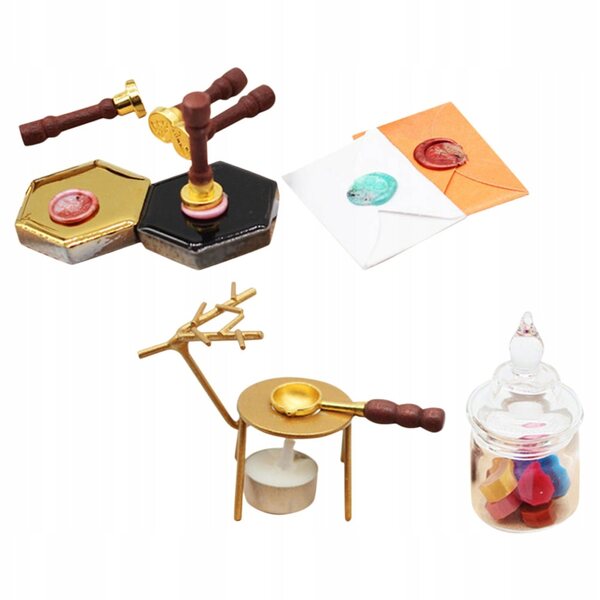 Miniatura Sigillo in Cera per Decorazione Casa delle Bambole Accurata e Realistica