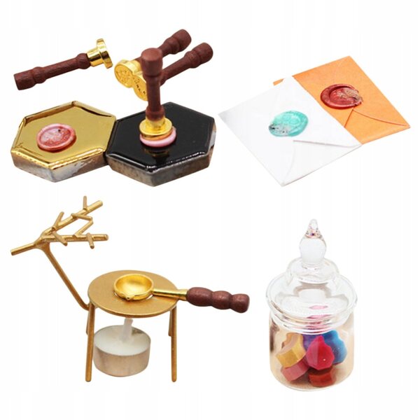 Miniatura Sigillo in Cera per Decorazione Casa delle Bambole Accurata e Realistica