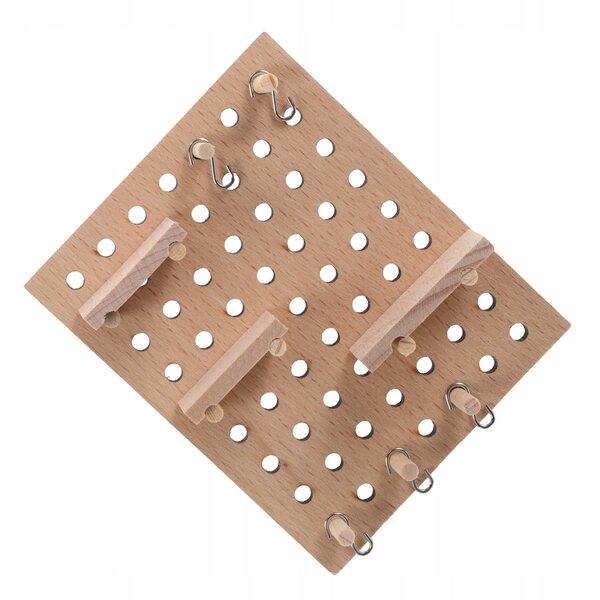 Set Miniatura in Legno per Parete Pegboard Casa delle Bambole 10x8 cm