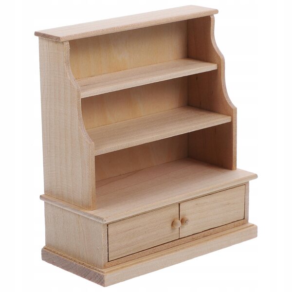 Miniatuur houten kast voor poppenhuis - realistische decoratie