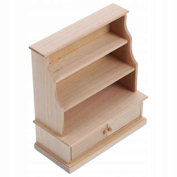Miniatuur houten kast voor poppenhuis - realistische decoratie