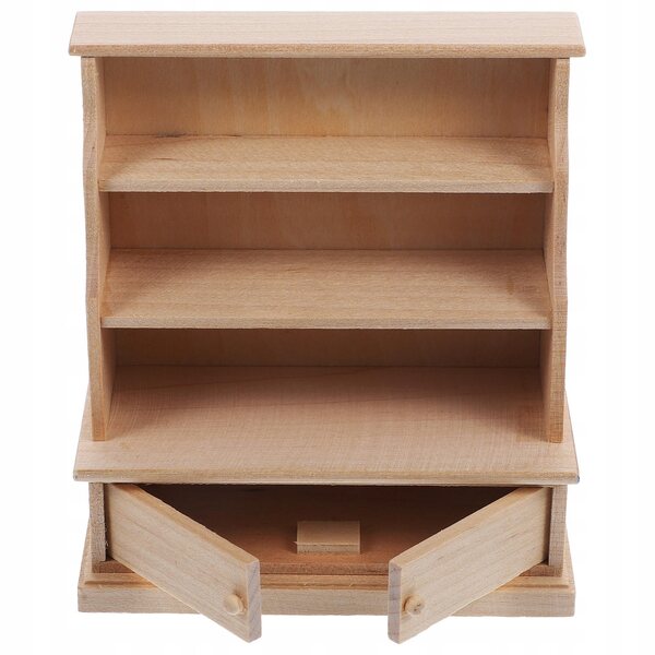 Miniatuur houten kast voor poppenhuis - realistische decoratie