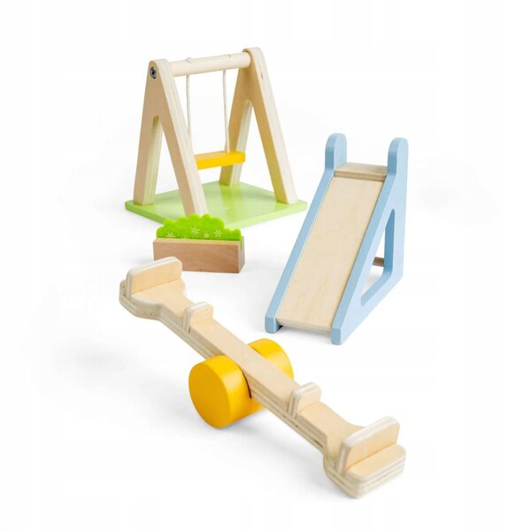 BigJigs Gartenmöbel-Set aus Holz für Puppen 38006